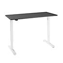 Schreibtisch, elektrisch höhenverstellbar, Rechteck, T-Fuß, B 1300 x T 650 x H 715-1205 mm, graphit/weiß