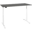 Schreibtisch, elektrisch höhenverstellbar, T-Fuß, B 1600 x T 800 x H 620-1270 mm, graphit/weiß + Memoryschalter