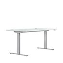 Schreibtisch ERGO DRIVE ED 470, elektrisch höhenverstellbar, Rechteck, T-Fuss, B 1600 x T 800 x H 692-1147 mm, lichtgrau 