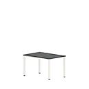 Schreibtisch NEVADA, 4-Fuß, Rechteck, Quadratrohr, B 1200 x T 800 x H 740 mm, dunkelgrau/weiß