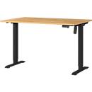 Schreibtisch Profi 2.0, elektrisch höhenverstellbar, B 1200 x T 800 x H 710 - 1190 mm, Grandson-Eiche/schwarz