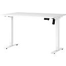 Schreibtisch Profi 2.0, elektrisch höhenverstellbar, B 1200 x T 800 x H 710 - 1190 mm, weiß/weiß