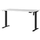 Schreibtisch Profi 2.0, elektrisch höhenverstellbar, B 1400 x T 800 x H 710 - 1190 mm, lichtgrau/schwarz