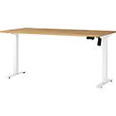 Schreibtisch Profi 2.0, elektrisch höhenverstellbar, B 1600 x T 800 x H 710 - 1190 mm, Grandson-Eiche/weiß