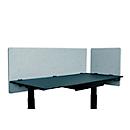 Schreibtisch-Trennwand Luxor, für Plattenstärke bis 40 mm, Klammerbefestigung, B 1600 x T 20 x H 600 mm, ca. 9 kg, recycelte Materialien, hellgrau