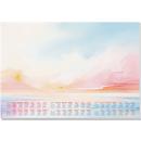 Schreibunterlage Sigel Magic Sunset, A2, 30 Blatt mit Motiv, mehrsprachiges 3-Jahres-Kalendarium für 2026-2028, FSC®-Mix Papier, mehrfarbig