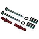 Schroevenset voor wandmontage asbakken, met accessoires, 10 x 100 mm