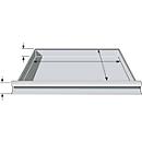 Schubladen, für Feldbreite 994 mm, H 100 mm, T 600 mm, hellsilber