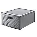 Schubladenbox Rotho COUNTRY, Volumen 19,2 l, 1 herausnehmbares Schubfach, stapelbar, L 450 x B 340 x H 200 mm, Polypropylen, anthrazit