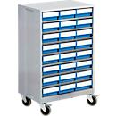Schubladenregal, mit 24 Schubladen, blau