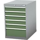 Schubladenschrank Bedrunka+Hirth, 6 Schübe, abschliessbar, bis 1500 kg, B 555 x T 736 x H 819 mm, Stahlblech