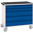 Schubladenschrank Serie Verso, fahrbar, 5 Schubladen, H 980 x B 1050 mm