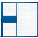Schuifdeur, voor gaas scheidingswandsysteem, B 2238 x H 2110 mm, blauw
