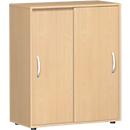 Schuifdeurkast Alicante, 3 ordnerhoogten, B 800 x D 400 x H 1104 mm, beukenpatroon