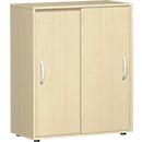 Schuifdeurkast Alicante, 3 ordnerhoogten, B 800 x D 400 x H 1104 mm, esdoornpatroon