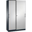 Schuifdeurkast ASISTO C 3000, 5 ordnerhoogten, afsluitbaar, breedte 1200 mm,
