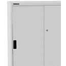Schuifdeurkast, h 1150 x b 1200 x d 400 mm, lichtgrijs