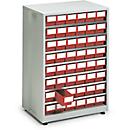 Schuifladestelling, met 48 schuifladen, rood