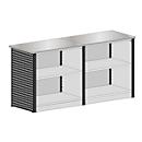 Schulte Lagertechnik erweiterbares Thekensystem MULTIplus Set 1, gerade, 1 x Startmodul/1 x Endmodul, ohne Arbeitsplatten