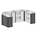 Schulte Lagertechnik erweiterbares Thekensystem MULTIplus Set 3, U-Form, 1 x Startmodul/2 x Mittelmodul/2 x Eckmodul/1 x Endmodul, ohne Arbeitsplatten