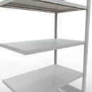 Schulte Lagertechnik Fachbodenregal-Stecksystem MULTIplus 250, Anbauregal, Längenriegel, 2000x1000x600 mm, 5 Böden, lichtgrau