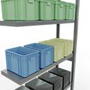 Schulte Lagertechnik Fachbodenregal-Stecksystem MULTIplus 250, Anbauregal, Längenriegel, 2500x1000x300 mm, 6 Böden, verzinkt