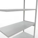 Schulte Lagertechnik Fachbodenregal-Stecksystem MULTIplus 250, Anbauregal, Längenriegel, 3000x1300x600 mm, 7 Böden, lichtgrau