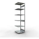 Schulte Lagertechnik Fachbodenregal-Stecksystem MULTIplus 250, Anbauregal, Längenriegel, 3000x750x800 mm, 7 Böden, verzinkt
