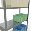 Schulte Lagertechnik Fachbodenregal-Stecksystem MULTIplus 250, Grundregal, Längenriegel, 3000x1300x500 mm, 7 Böden, verzinkt