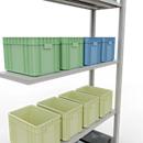 SCHULTE Lagertechnik - Insteekbevestiging met lengtebout - 2000x1000x300 mm, type 150 kg