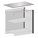 Schulte Lagertechnik Module central pour système de comptoir extensible MULTIplus, 1 cadre de module, largeur rehausse 1006 mm, avec plan de travail