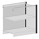 Schulte Lagertechnik Module central pour système de comptoir extensible MULTIplus, 1 cadre de module, largeur rehausse 1006 mm, sans plan de travail