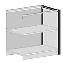 Schulte Lagertechnik Module d'extrémité pour système de comptoir extensible MULTIplus, 1 cadre de module, 1 cache de finition, largeur de la rehausse 1056 mm, sans plan de travail