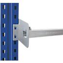 Schulte Lagertechnik push-through protection for pallet racks, for stile length 1825 mm, pallet protrusion 75 mm, galvanized