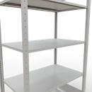 Schulte Lagertechnik Rayonnage à tablettes MULTIplus150, rayonnage de base emboîtable, L 1000 x P 600 x H 2000 mm, 5 niveaux, jusqu'à 1300 kg, gris clair
