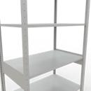 Schulte Lagertechnik Rayonnage à tablettes MULTIplus150, rayonnage de base emboîtable, L 1000 x P 600 x H 2500 mm, 6 niveaux, jusqu'à 1400 kg, gris clair