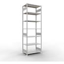 Schulte Lagertechnik Rayonnage à tablettes MULTIplus150, rayonnage de base emboîtable, L 1000 x P 600 x H 3000 mm, 7 niveaux, jusqu'à 1500 kg, gris clair