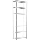 Schulte Lagertechnik Rayonnage à tablettes Steckystem MULTIplus250, rayonnage de base, L 1000 x P 500 x H 3000 mm, 7 tablettes, entretoise croisée, jusqu'à 2300 kg, gris clair