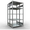 SCHULTE Lagertechnik - Rayonnage de base double emboîtable type 150 - 2000x1000x2x500 mm galv. 2x5 tablettes