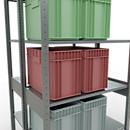 SCHULTE Lagertechnik - Rayonnage de base double emboîtable type 150 - 2500x1000x2x500 mm galv. 2x6 tablettes