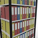 Schulte Lagertechnik Rayonnage de bureau emboîtable MultiPlus150, rayonnage de base, 7 tablettes, sans butée centrale, L 1000 x P 600 x H 2300 mm, noir/gris clair