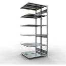 SCHULTE Lagertechnik - Rayonnage double emboîtable, Modèle 150 - 2500x1000x2x500 mm galv. 2x6 tablettes