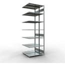 SCHULTE Lagertechnik - Rayonnage double emboîtable Modèle 150 - 3000x1000x2x500 mm galv. 2x7 tablettes