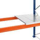 Schulte Lagertechnik stalen paneelniveau voor palletstellingen, dikte 1,25 mm, B 1350 x D 800 mm, opbouw, verzinkt