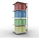 SCHULTE Lagertechnik - stapelbak met lengtebout - 2000x750x800 mm, type 150 kg