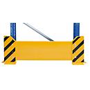 Schulte Lagertechnik stootbeschermingsplaat voor enkele palletstelling, H 400 mm, voor stellingdiepte 800 mm, geel/zwart