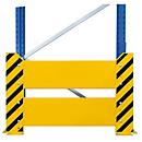 Schulte Lagertechnik stootbeschermingsplaat voor enkele palletstelling, H 800 mm, voor stellingdiepte 800 mm, geel/zwart