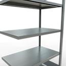 Schulte Lagertechnik Système de rayonnage à tablettes emboîtable MULTIplus 250, rayonnage annexe, verrou de longueur, 2000x1000x600 mm, 5 tablettes, galvanisé