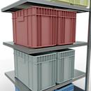 Schulte Lagertechnik Système de rayonnage à tablettes emboîtable MULTIplus 250, rayonnage annexe, verrou de longueur, 2000x1000x800 mm, 5 tablettes, galvanisé