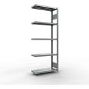 Schulte Lagertechnik Système de rayonnage à tablettes emboîtable MULTIplus 250, rayonnage annexe, verrou de longueur, 2000x750x300 mm, 5 tablettes, galvanisé